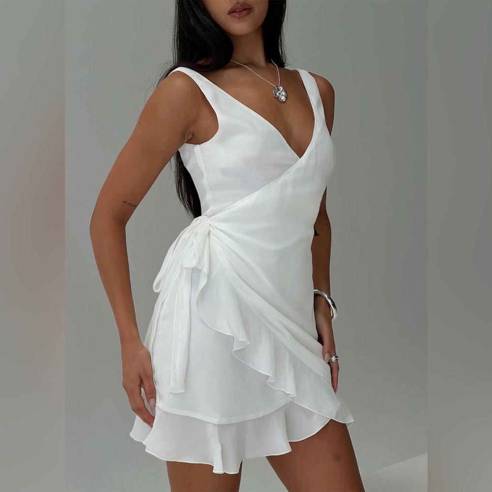 Princess Polly SABELLE MINI DRESS WHITE Size 4